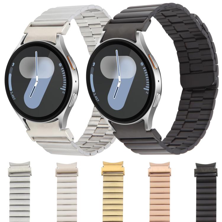 For Samsung Galaxy Watch 7 / 6 / 5 / 4 Bamboo Magnetic Quick Release Metal Watch Band(Black) - Watch Bands by PMc TechLife | Online Shopping South Africa | PMc TechLife | Buy Now Pay Later Mobicred