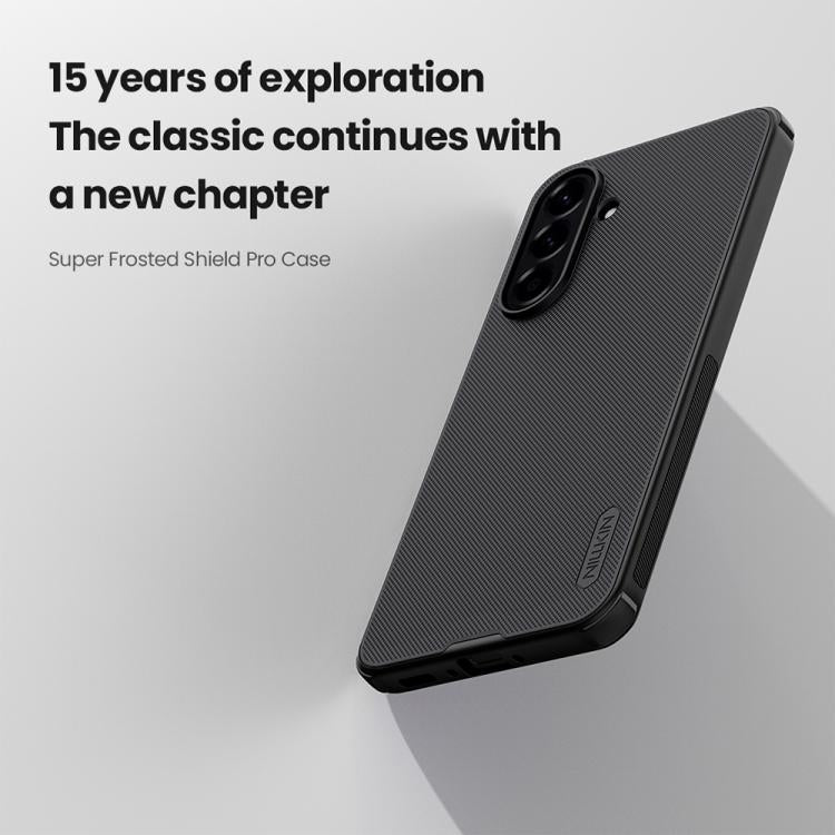 For Samsung Galaxy A56 5G NILLKIN Super Frosted Shield Pro PC + TPU Phone Case(Black)
