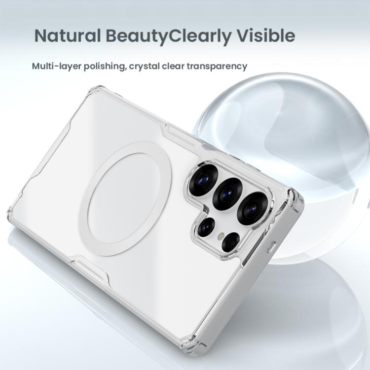 For Samsung Galaxy S25 Ultra 5G NILLKIN Ultra Clear Magsafe PC + TPU Phone Case(Transparent)