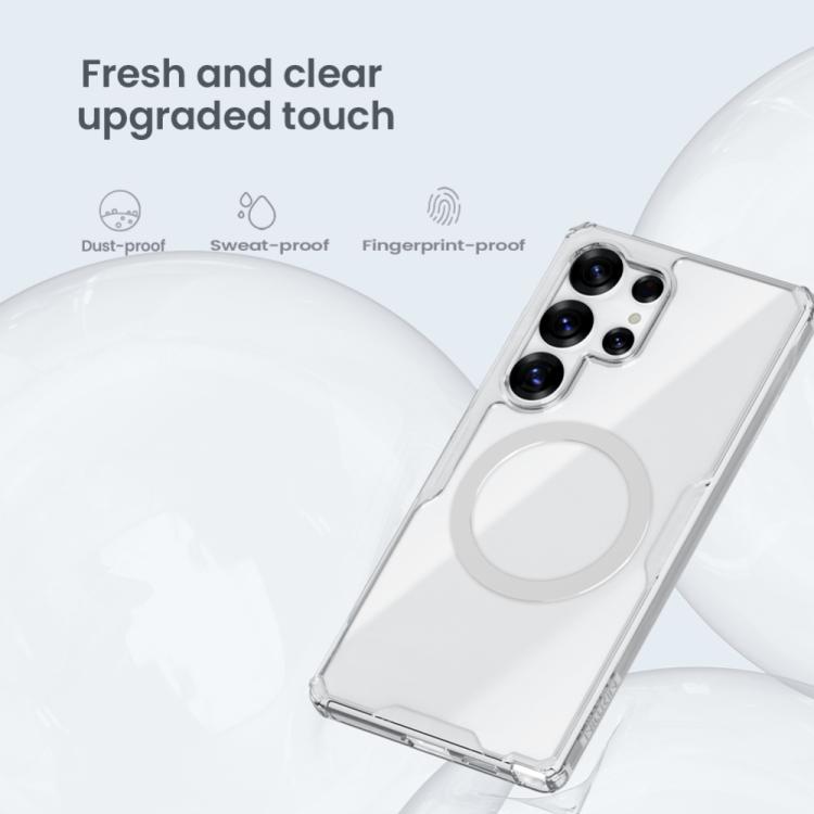 For Samsung Galaxy S25 Ultra 5G NILLKIN Ultra Clear Magsafe PC + TPU Phone Case(Transparent)