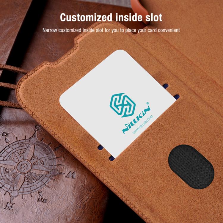 For Samsung Galaxy S25+ 5G NILLKIN QIN Series Pro Sliding Camera Cover Design Leather Phone Case(Black) - free shipping - PMC Jewellery - Order now!