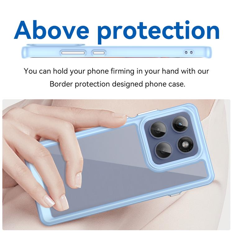 For Motorola Edge 5G 2025 Colorful Series Acrylic Hybrid TPU Phone Case(Blue)