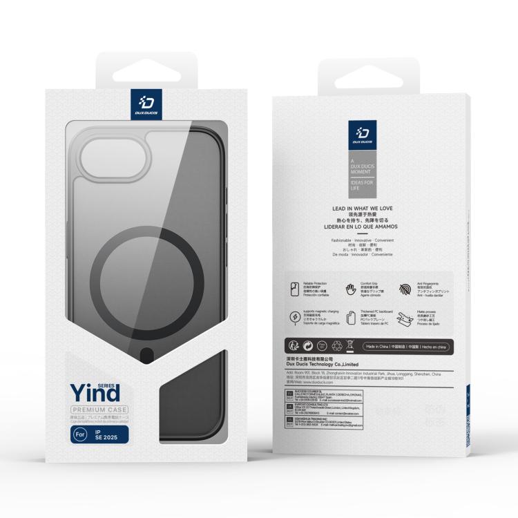 For iPhone 16e DUX DUCIS Yind Series MagSafe TPU Hybrid PC Phone Case(Black) - iPhone 16e Cases by DUX DUCIS | Online Shopping South Africa | PMC TechLife | Buy Now Pay Later Mobicred