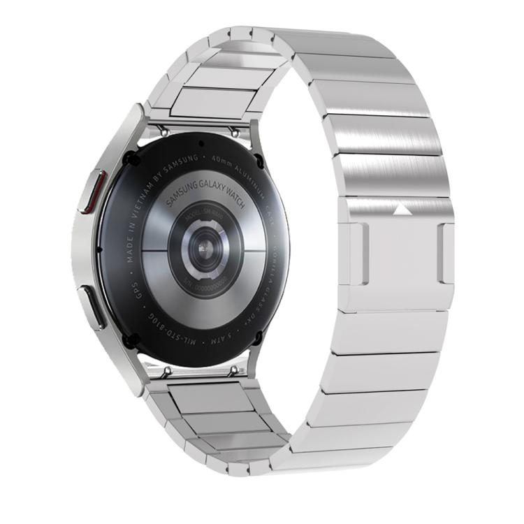 For Samsung Galaxy Watch 4 / 5 / 6 / 7 One Bead Magnetic Buckle Stainless Steel Watch Band(Silver)