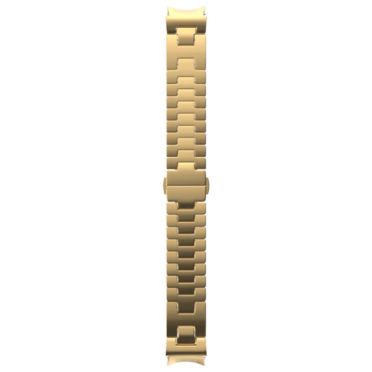 For Samsung Galaxy Watch 7 / 6 / 5 / 4 Quick Release Button H Shaped Stainless Steel Watch Band(Gold)