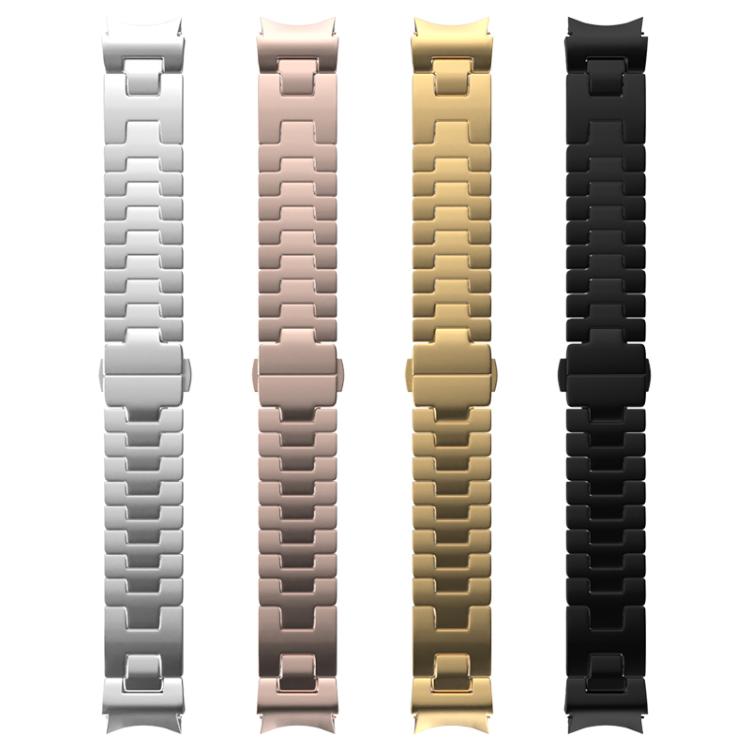 For Samsung Galaxy Watch 7 / 6 / 5 / 4 Quick Release Button H Shaped Stainless Steel Watch Band(Silver)