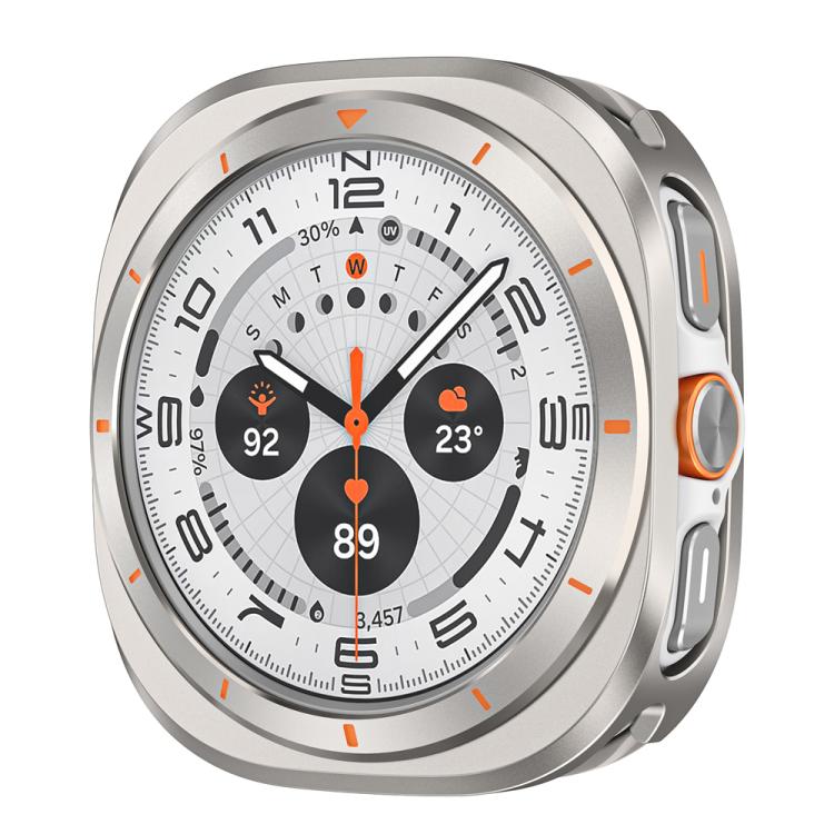 For Samsung Galaxy Watch Ultra 47mm / Ultra 2025 Aluminum Alloy Metal PC Watch Protective Cover(Titanium Orange)