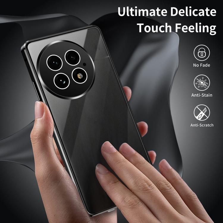 For OnePlus 13 Magnetic HD Tempered Glass Phone Case(Black) - free shipping - PMC Jewellery - Order now!