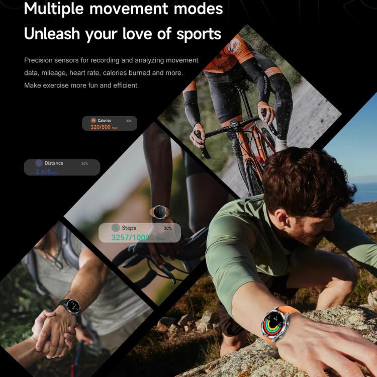 HD300 1.43 inch AMOLED Screen Silicone Strap Sports Smart Watch Supports Blood Oxygen Detection(Black) - free shipping - PMC TechLife - Order now!