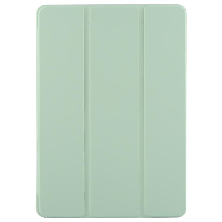 For iPad 10.2 2021 / 2020 / 2019 GEBEI 3-folding Holder Shockproof Flip Leather Tablet Case(Green)