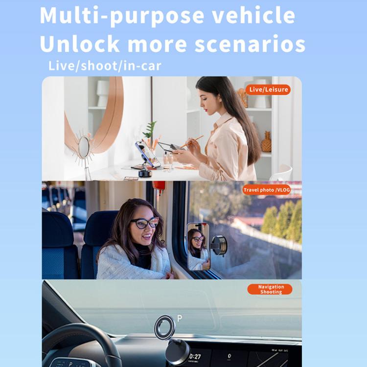 Q89 Foldable Vacuum MagSafe Magnetic Suction Cup Phone Holder(Black) - Universal Car Holders by PMc TechLife | Online Shopping South Africa | PMc TechLife | Buy Now Pay Later Mobicred