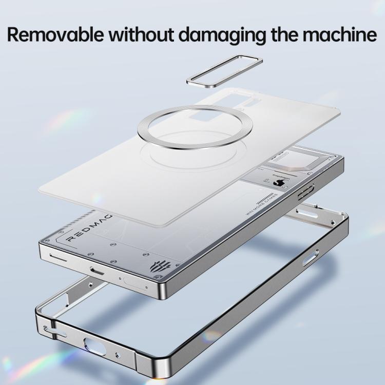 For ZTE nubia RedMagic 9 Pro / 9 Pro+ Alloy Frame Frosted Magnetic Single-sided Phone Case(Black) - ZTE Cases by PMC TechLife | Online Shopping South Africa | PMC TechLife | Buy Now Pay Later Mobicred