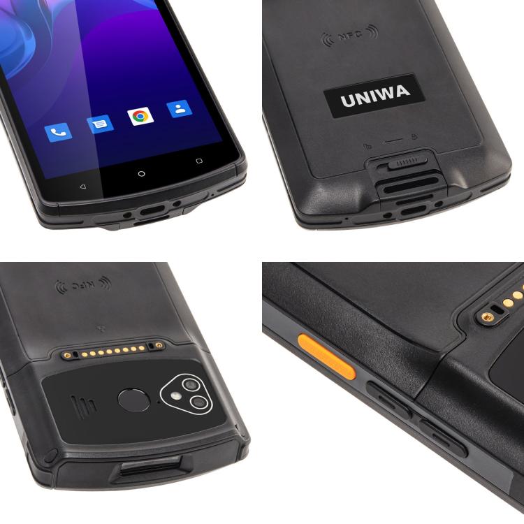 UNIWA V7S PDA Barcode Scanner Rugged Phone, 4GB+64GB, 5.7 inch Android 12 Mediatek MT6762 Octa Core, NFC, Network: 4G, Plug:UK Plug(Black)