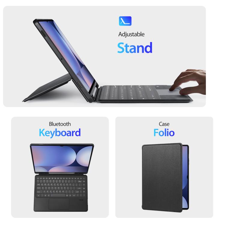 For Samsung Galaxy Tab S10 Ultra DUX DUCIS DK Series Magnetic Wireless Bluetooth Keyboard Tablet Case(Black) - Samsung Keyboard by DUX DUCIS | Online Shopping South Africa | PMC Jewellery | Buy Now Pay Later Mobicred