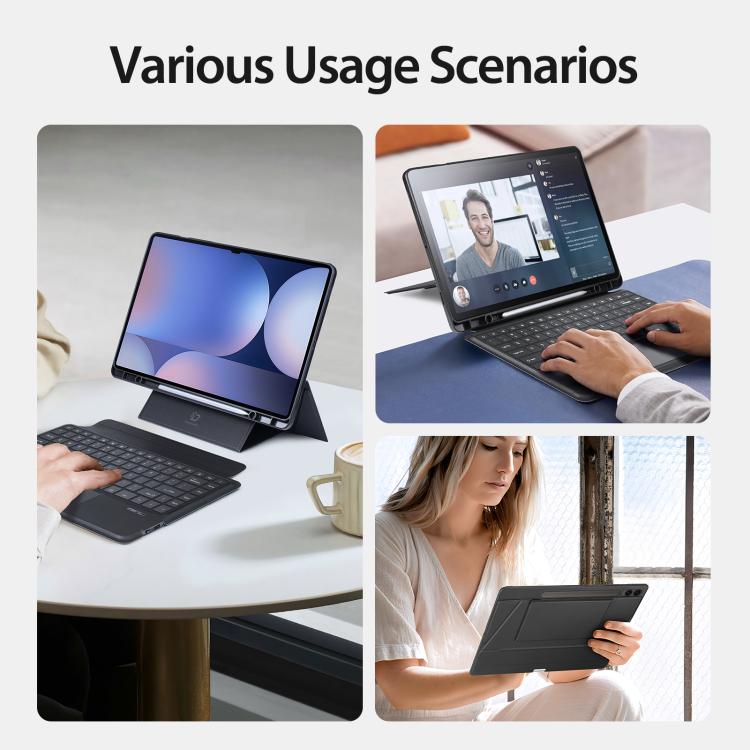 For Samsung Galaxy Tab S10 Ultra DUX DUCIS DK Series Magnetic Wireless Bluetooth Keyboard Tablet Case(Black) - Samsung Keyboard by DUX DUCIS | Online Shopping South Africa | PMC Jewellery | Buy Now Pay Later Mobicred