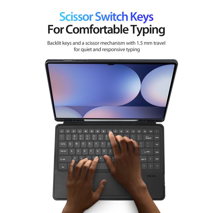For Samsung Galaxy Tab S10 Ultra DUX DUCIS DK Series Magnetic Wireless Bluetooth Keyboard Tablet Case(Black) - Samsung Keyboard by DUX DUCIS | Online Shopping South Africa | PMC Jewellery | Buy Now Pay Later Mobicred