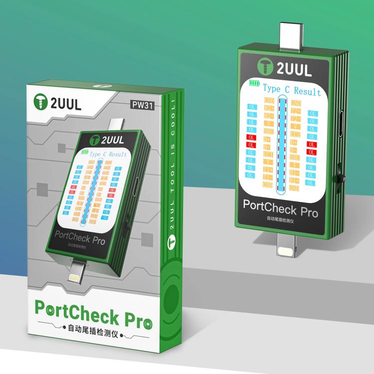 2uul PW31 PortCheck Pro 5V / 2A Type-C / Lighting Interface Automatic Tail Plug Detector - free shipping - PMC TechLife - Order now!