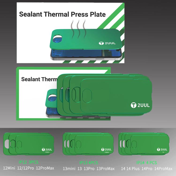 For iPhone 12 Series 2uul Water-resistant Adhesive Thermally Conductive Platens