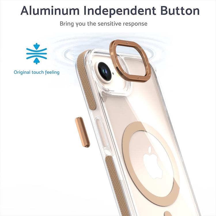 For iPhone 16e Dual-Color Clear Acrylic Hybrid TPU MagSafe Phone Case(Transparent)