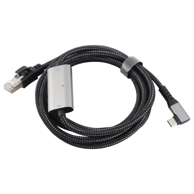 2m RJ45 to Type-C / USB 2-in-1 High Speed Network Card Ethernet Cable - Lan Cable and Tools by PMC Jewellery | Online Shopping South Africa | PMC Jewellery | Buy Now Pay Later Mobicred