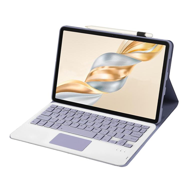For Honor Pad X9 Pro 11.5 AH28-A Ultra-thin Detachable Bluetooth Keyboard Leather Tablet Case with Touchpad(Lavender White) - Others Keyboard by PMC TechLife | Online Shopping South Africa | PMC TechLife | Buy Now Pay Later Mobicred