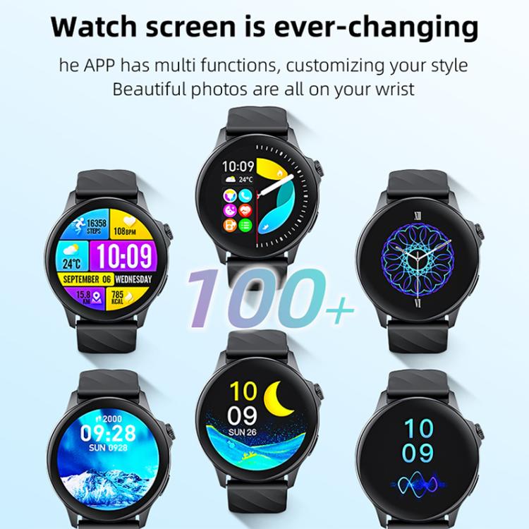 Yesido IO29 Water-resistant Smart BT Watch, 1.39 inch Screen, Support BT Call / Heart Rate(Black)