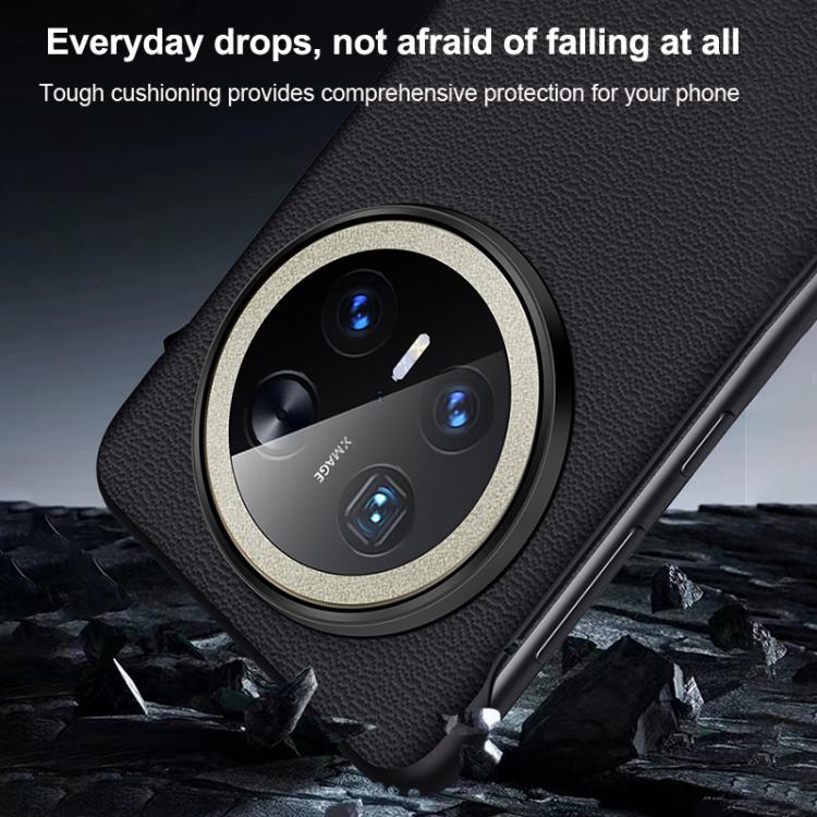 For Huawei Mate 70 SULADA Frameless Top Layer Cowhide Leather Hybrid PC Phone Case(Blue) - free shipping - PMC TechLife - Order now!