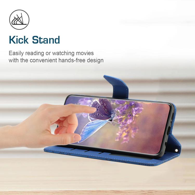 For Tecno Spark 40 Pro+ 4G Skin Feel Butterfly Embossed Flip Leather Phone Case(Blue)