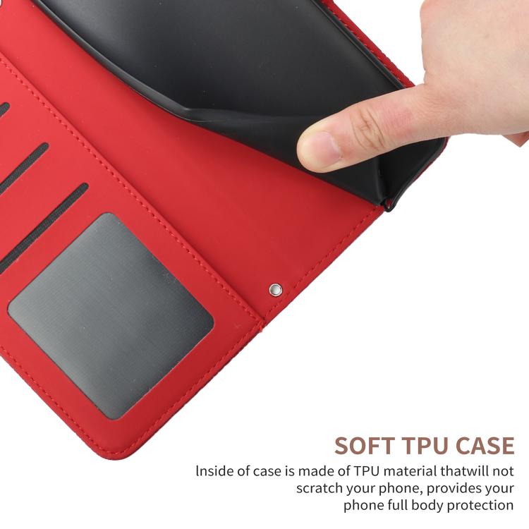 For Tecno Pova 7 Ultra 5G Skin Feel Butterfly Embossed Flip Leather Phone Case(Red)