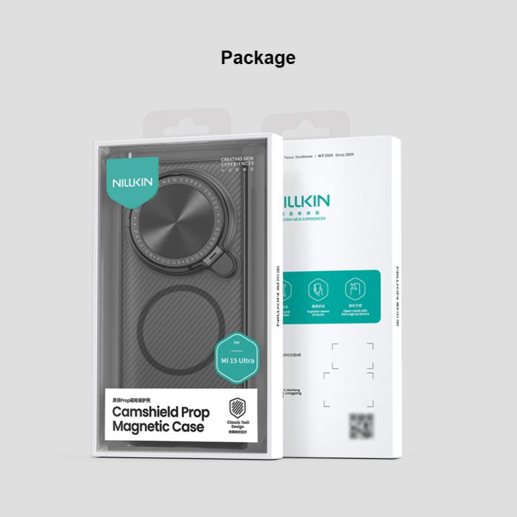 For Xiaomi 15 Ultra NILLKIN CamShield Prop MagSafe Magnetic Translucent PC Phone Case(Black) - free shipping - PMC Jewellery - Order now!