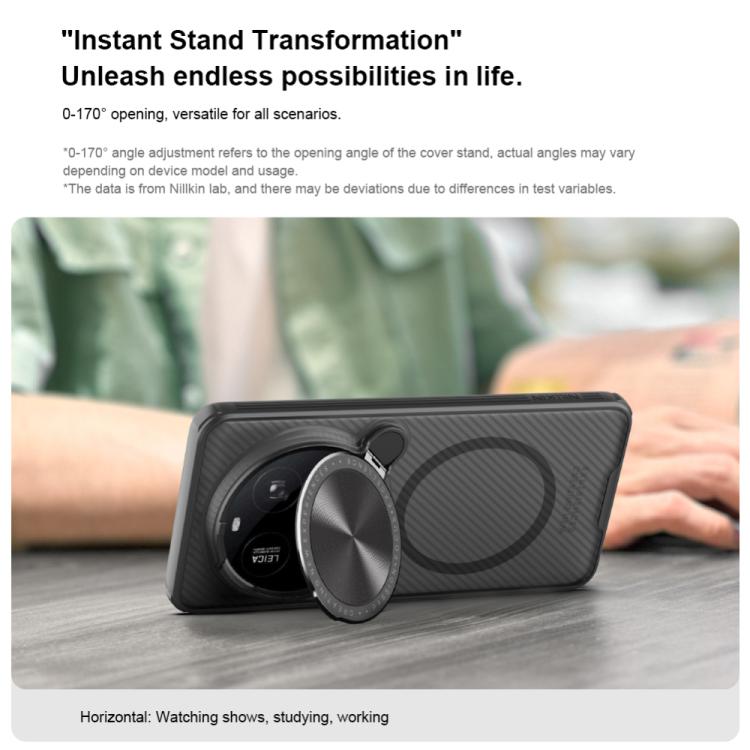 For Xiaomi 15 Ultra NILLKIN CamShield Prop MagSafe Magnetic Translucent PC Phone Case(Black) - free shipping - PMC Jewellery - Order now!