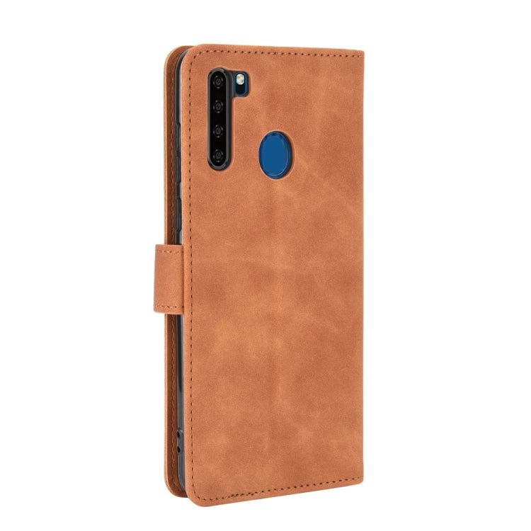 For Blackview A80 Pro Solid Color Skin Feel Magnetic Buckle Horizontal Flip Calf Texture PU Leather Case with Holder & Card Slots & Wallet(Brown)