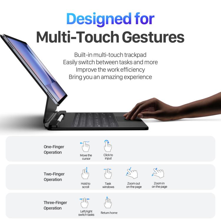 For Samsung Galaxy Tab S10 Ultra DUX DUCIS MK Series Magnetic Wireless Bluetooth Keyboard Tablet Case(Black)