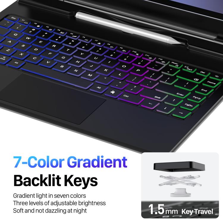 For Samsung Galaxy Tab S10 Ultra DUX DUCIS MK Series Magnetic Wireless Bluetooth Keyboard Tablet Case(Black)