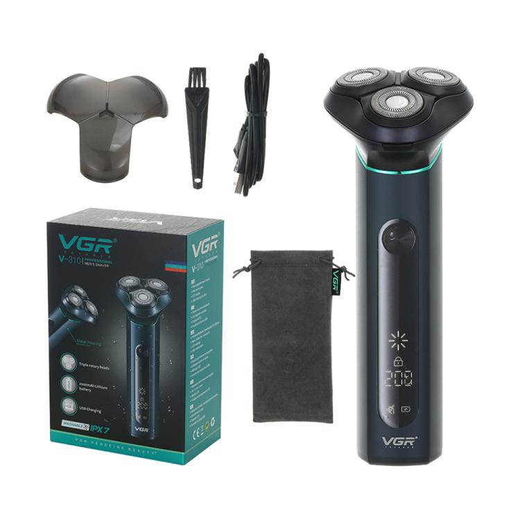 VGR V-310 Digital Display Three-blade IPX7 Electric Shaver(Black) - free shipping - PMC TechLife - Order now!