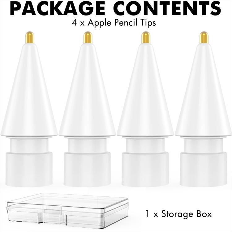 C04L 4pcs / Set 1.95mm Capacitive Stylus Replacement Nibs for Apple Pencil 2 / 1(White) - free shipping - PMc TechLife - Order now!