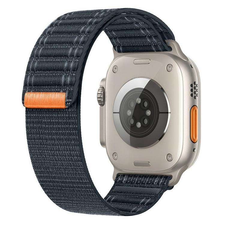 For Apple Watch 46mm / 49mm / 45mm / 44mm Kalebol Ocean Wave Nylon Strap(Dark Blue)