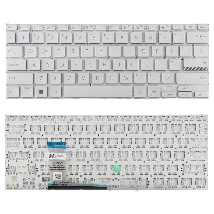 US Version Laptop Keyboard for Asus VivoBook 14 Pro X1402 M1402 D1402 F1402 X1403Z X1402Z(Silver)
