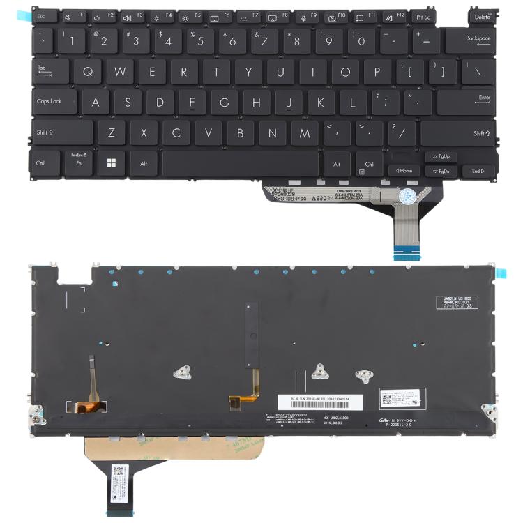 US Version Backlit Laptop Keyboard for Asus Zenbook 14 OLED UX3402 UX3402Z UX3402ZA UX3402VA UM5302T UM3402 NSK-UA74LN(Black)