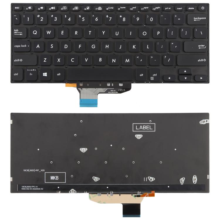 US Version Backlit Laptop Keyboard for Asus VivoBook S14 K430 A430 X430 S403 S4300F S4300U(Black)