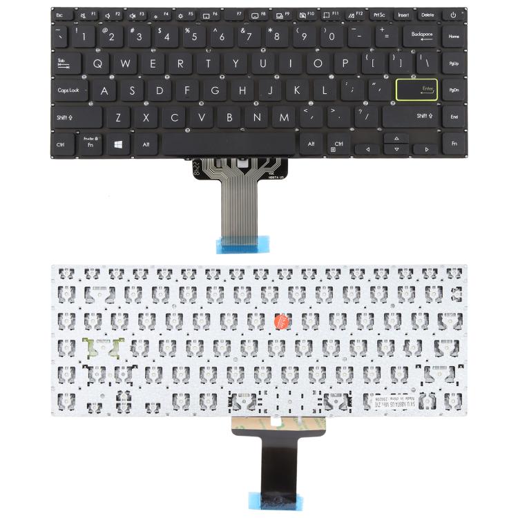 US Version Laptop Keyboard for Asus VivoBook S14 X421 X421DA X421UA X421EP X421EQ X421JQ X421FP X421FF X421FL(Black)