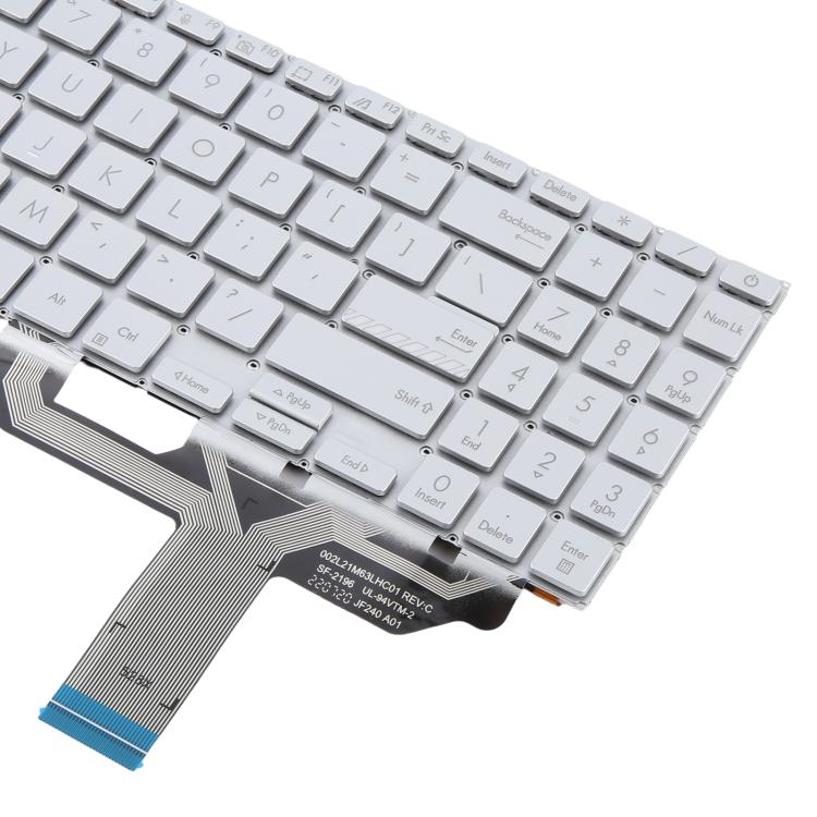 US Version Backlit Laptop Keyboard for Asus Vivobook 15 X1502 X1502ZA X1502Z X1502VA B1502 B1502CBA(Silver)