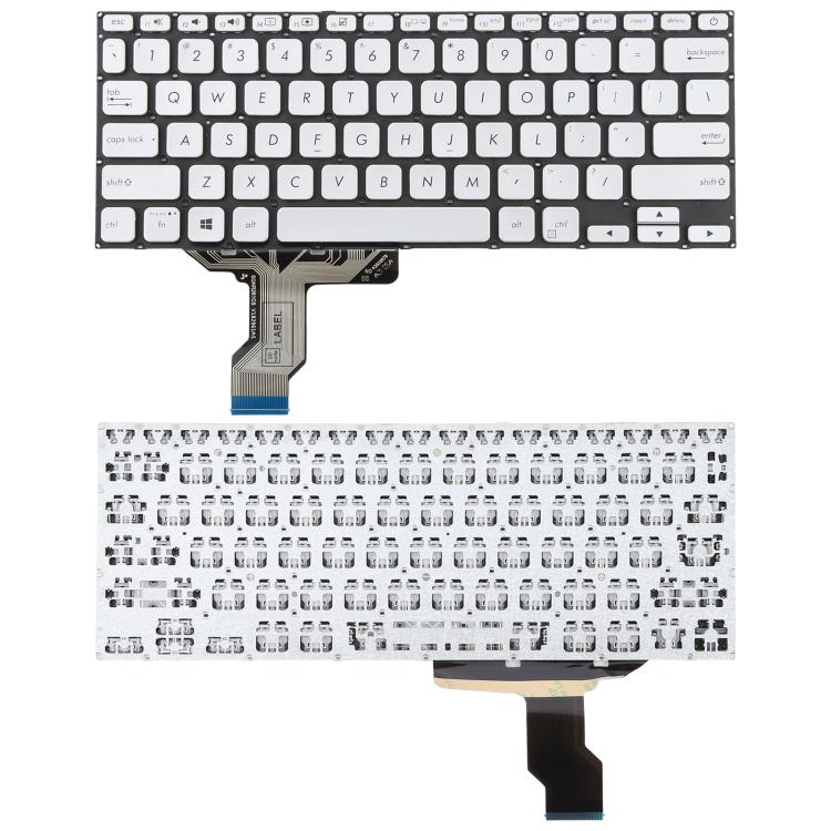 US Version Laptop Keyboard for Asus VivoBook 14 X420 X420F X420FA X420U A420F A420 A420U S420 S420UA P1411F P1411FA(Silver)