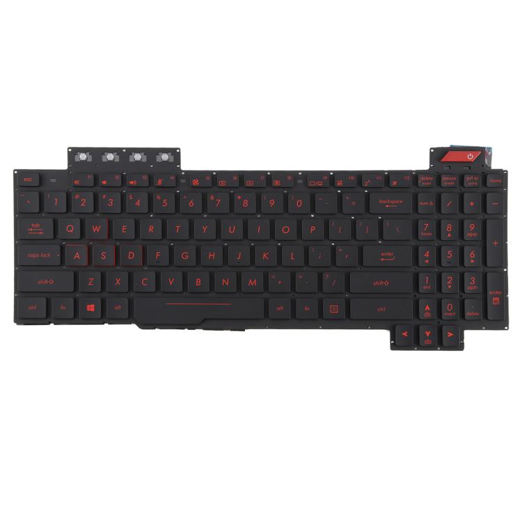 US Version Backlit Laptop Keyboard for Asus FX63 FX63V FX503VM FX503VD ZX63VE FZ63V GL503VS(Red)