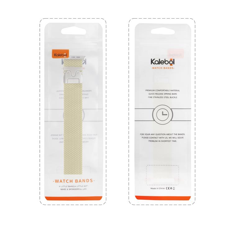 For Apple Watch 46mm / 49mm / 45mm / 44mm Kalebol Wide Umbrella Braided Strap(Black) - Watch Bands by Kalebol | Online Shopping South Africa | PMC TechLife | Buy Now Pay Later Mobicred