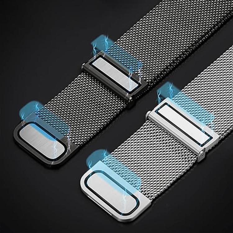 Kalebol 20mm Universal Loop Double Magnetic Buckle Milanese Strap(Black) - free shipping - PMC Jewellery - Order now!