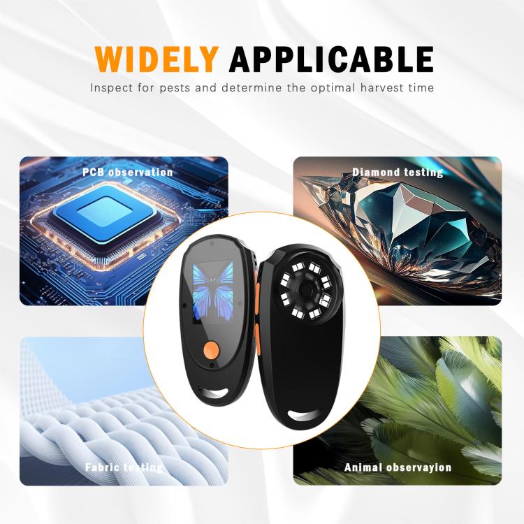 CPL-05-0011 2MP 2 inch HD Screen Handheld Digital Microscope 500X Magnification(Black) - free shipping - PMc TechLife - Order now!