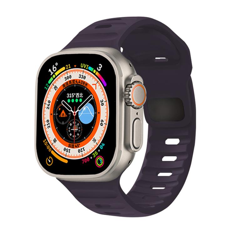 For Apple Watch 46mm / 49mm / 45mm / 44mm Kalebol Sport Silicone Strap(Crimson Cherry)