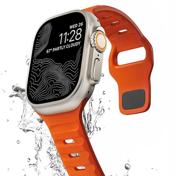 For Apple Watch 46mm / 49mm / 45mm / 44mm Kalebol Sport Silicone Strap(Smoky Purple)