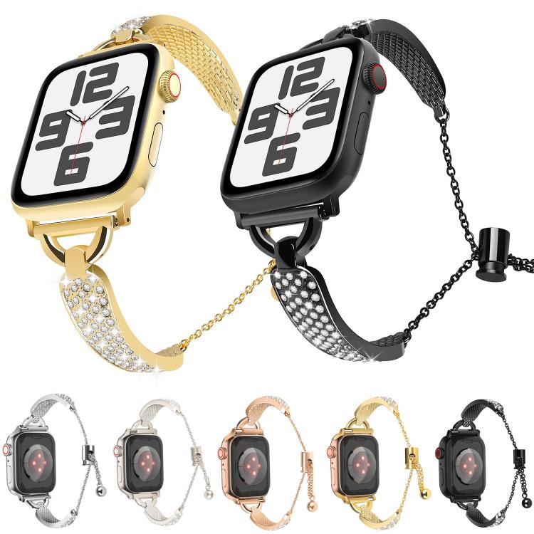 For Apple Watch 46mm / 49mm / 45mm / 44mm Kalebol Stone Curved Zinc Alloy Strap(Black)